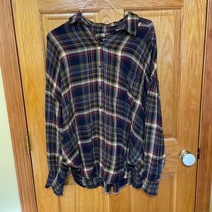 Free People Hidden Valley Plaid Button-Up Shirt
